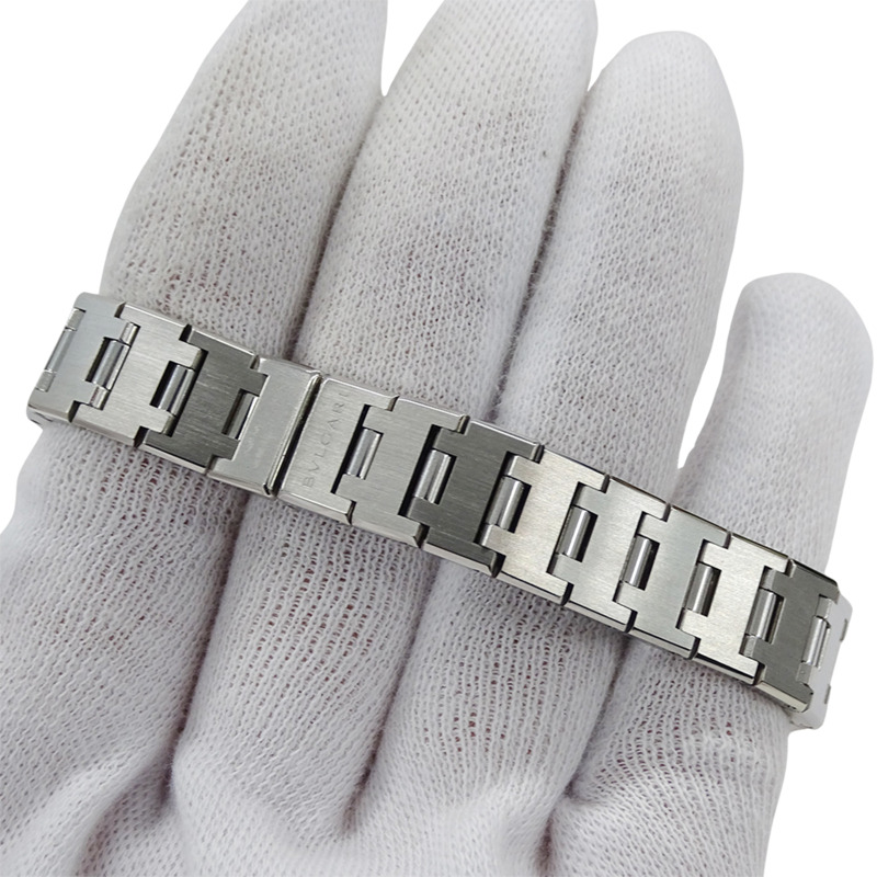 寶格麗女士腕錶,品牌:日期石英QZ不銹鋼SS BB23SS銀色黑色圓形拋光-4