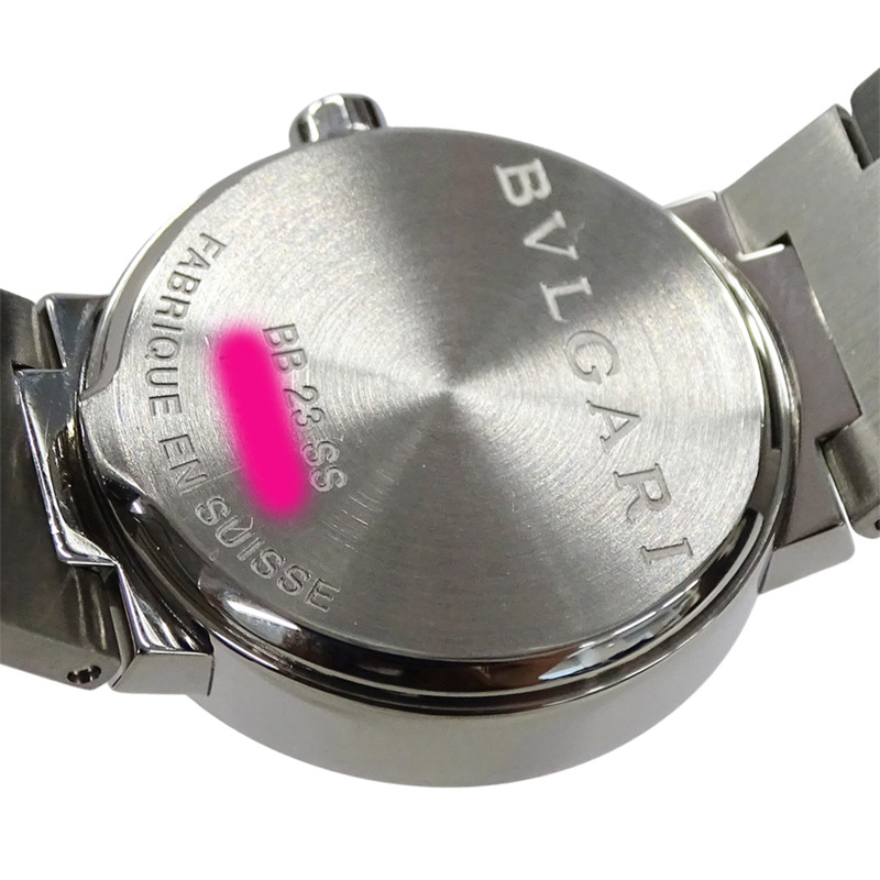 寶格麗女士腕錶,品牌:日期石英QZ不銹鋼SS BB23SS銀色黑色圓形拋光-6
