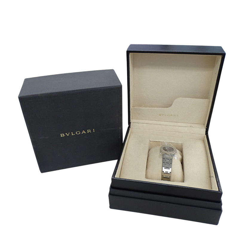 寶格麗女士腕錶,品牌:日期石英QZ不銹鋼SS BB23SS銀色黑色圓形拋光-7