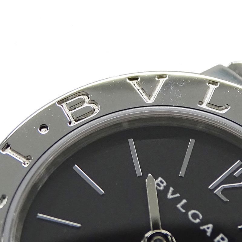 寶格麗女士腕錶,品牌:日期石英QZ不銹鋼SS BB23SS銀色黑色圓形拋光-11