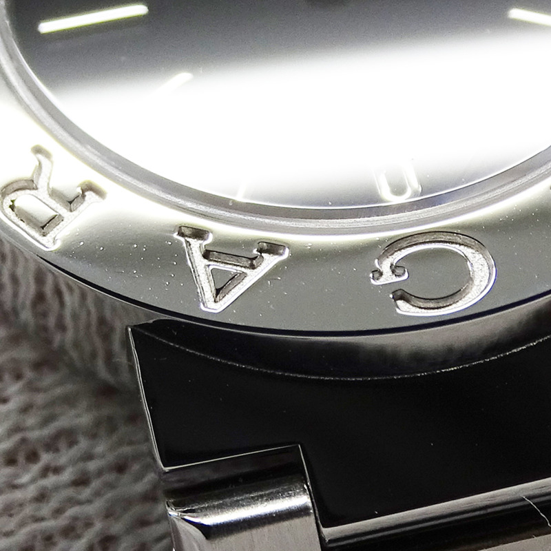 寶格麗女士腕錶,品牌:日期石英QZ不銹鋼SS BB23SS銀色黑色圓形拋光-12