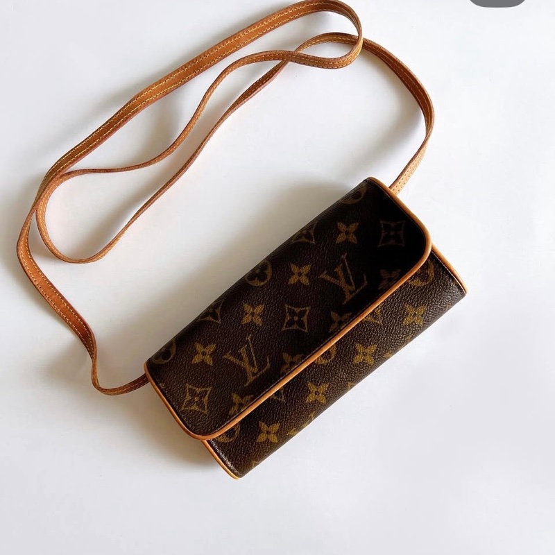 瑞奇二手精品 Louis Vuitton 老花側背包 腰包 美品-5