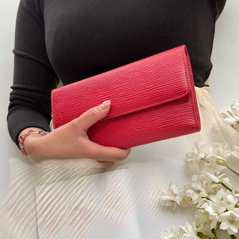 Louis Vuitton Epi 水波紋長夾