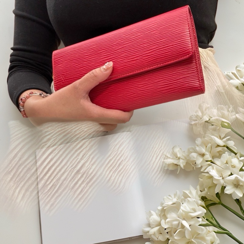 Louis Vuitton Epi 水波紋長夾-5