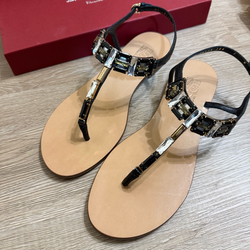 瑞奇二手精品 Ferrgamo 近全新 涼鞋 羅馬鞋-3