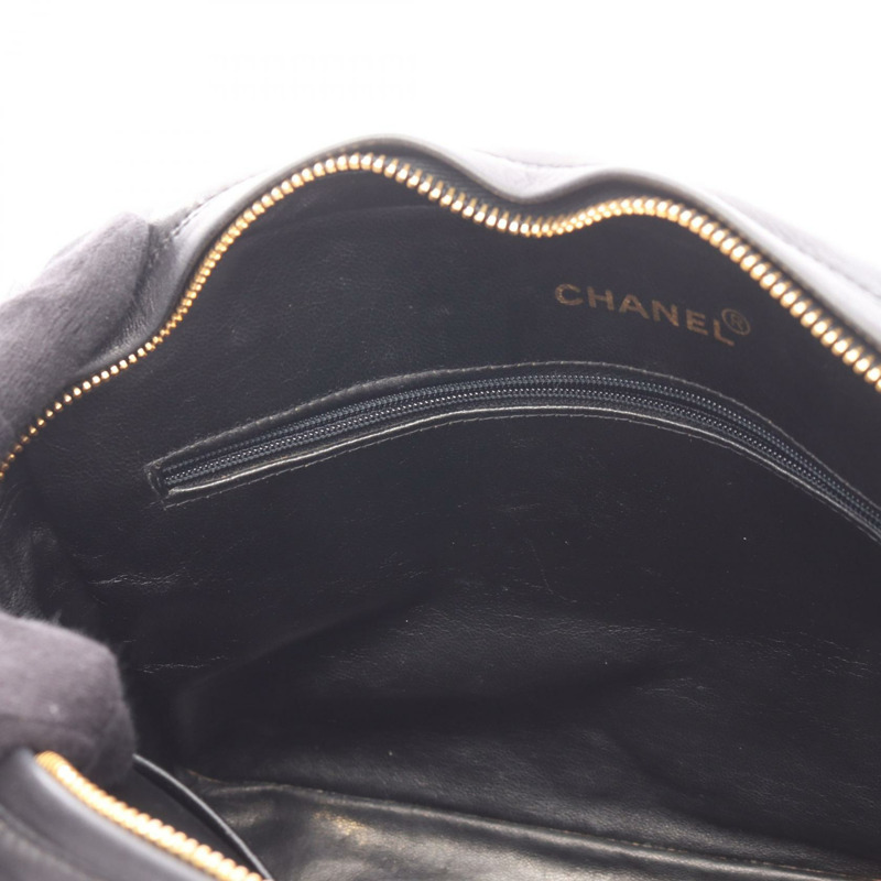 香奈兒 (CHANEL) 絎縫 Diana 翻蓋鏈條單肩包，羊皮材質，黑色，金色五金，二手女款-6