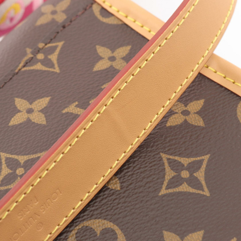 路易威登 Diane NM PM 單肩手提包 M46049 Monogram 帆布 紫紅色 二手-5