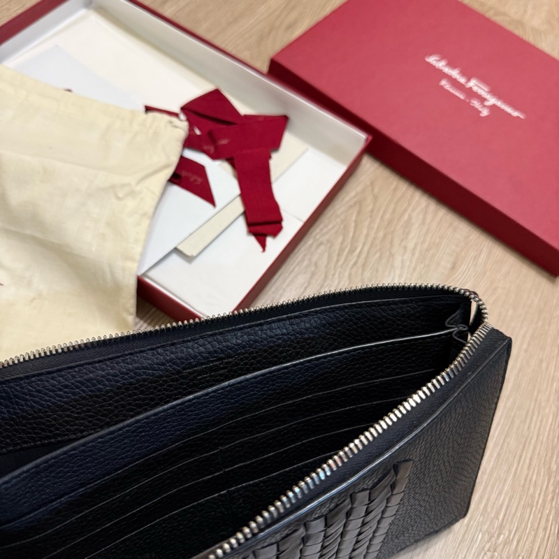 瑞奇二手精品 Ferrgamo 手拿包 近新品-3
