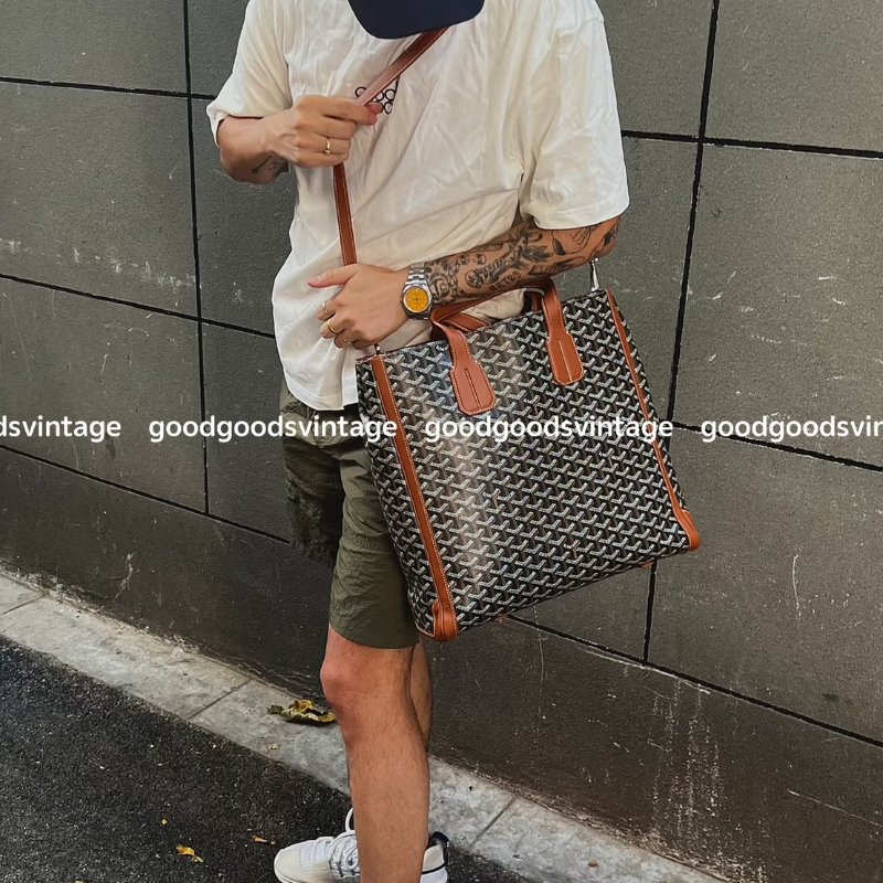 GOYARD Voltaire手提斜背公事包 - 棕-1