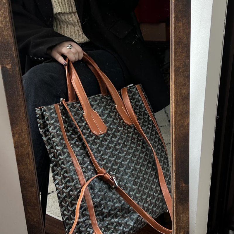 GOYARD Voltaire手提斜背公事包 - 棕-28