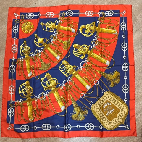 瑞奇二手精品  Hermes 絲巾 美品