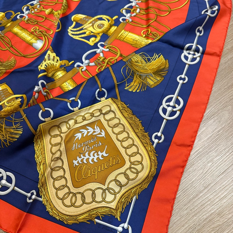 瑞奇二手精品 Hermes 絲巾 美品-5