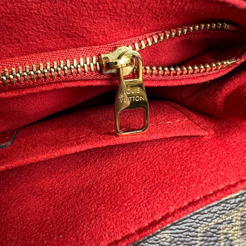 LV M43713 紅色拚老花Saint Placide包-6