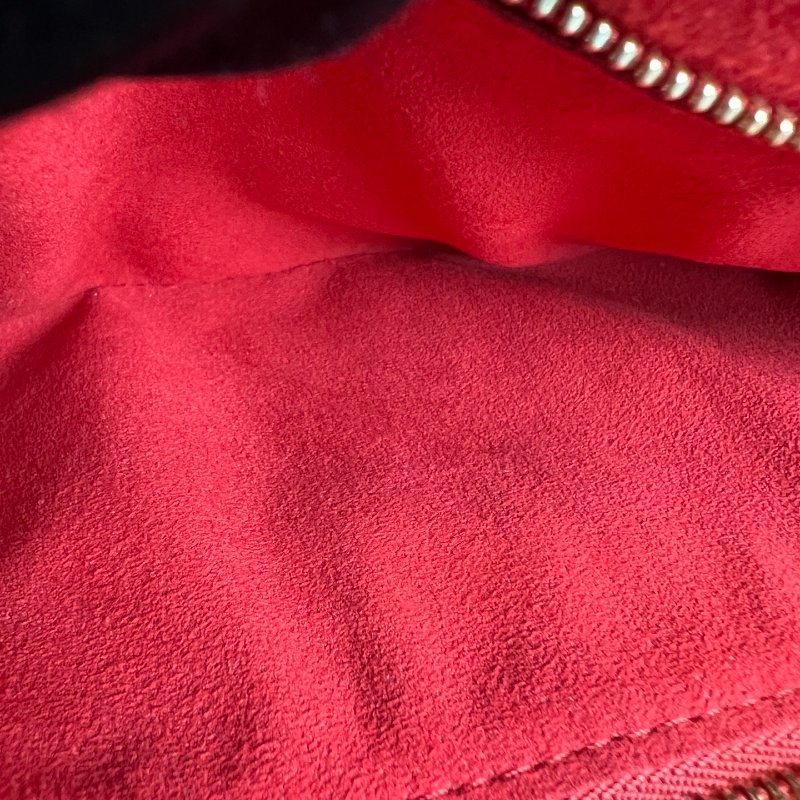 LV M43713 紅色拚老花Saint Placide包-7