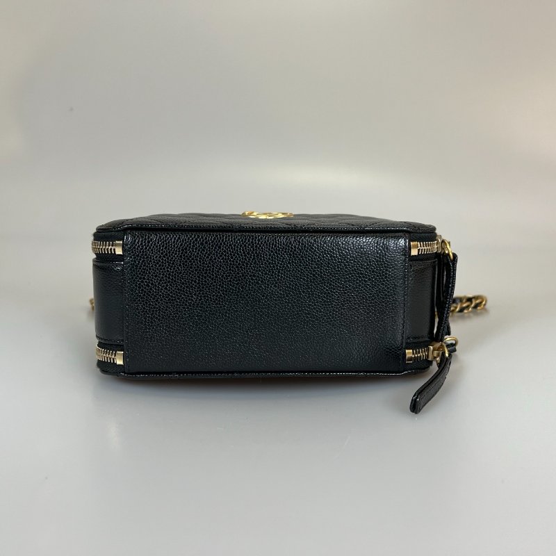 CHANEL 化妝盒提把荔枝黑 AS3222/晶片款-4