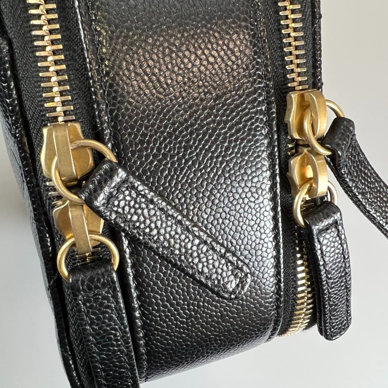 CHANEL 化妝盒提把荔枝黑 AS3222/晶片款-8