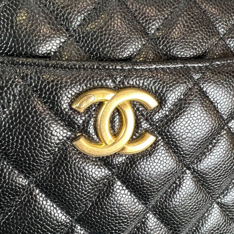 CHANEL 化妝盒提把荔枝黑 AS3222/晶片款-10