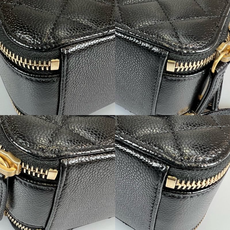 CHANEL 化妝盒提把荔枝黑 AS3222/晶片款-11