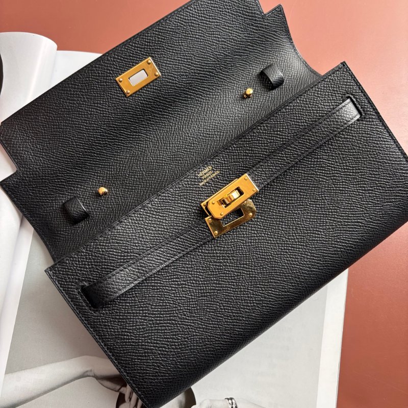 W刻 ::HERMES:: 愛馬仕黑金 KELLY TO GO 斜背包-3