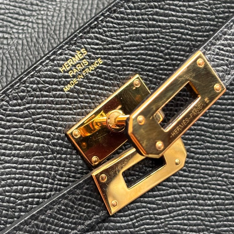 W刻 ::HERMES:: 愛馬仕黑金 KELLY TO GO 斜背包-5