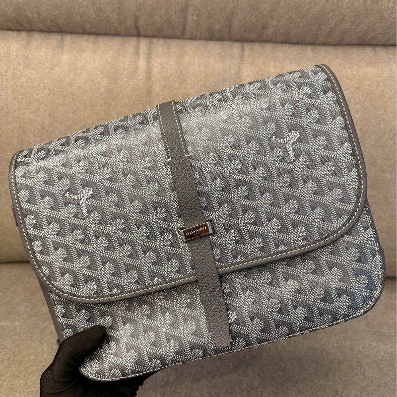 GOYARD灰色郵差包中號-3
