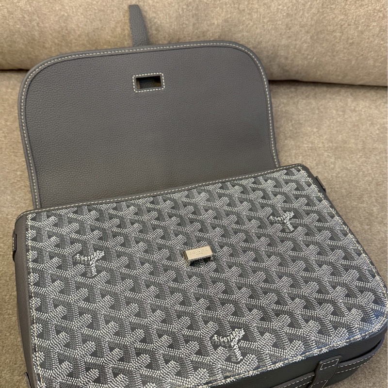 GOYARD灰色郵差包中號-6