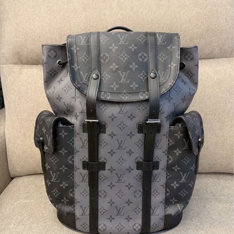 LV黑老花後背包MM