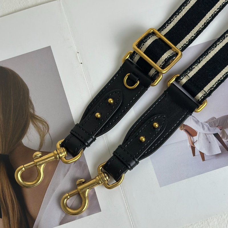 DIOR 小牛皮刺繡調節肩背帶-2