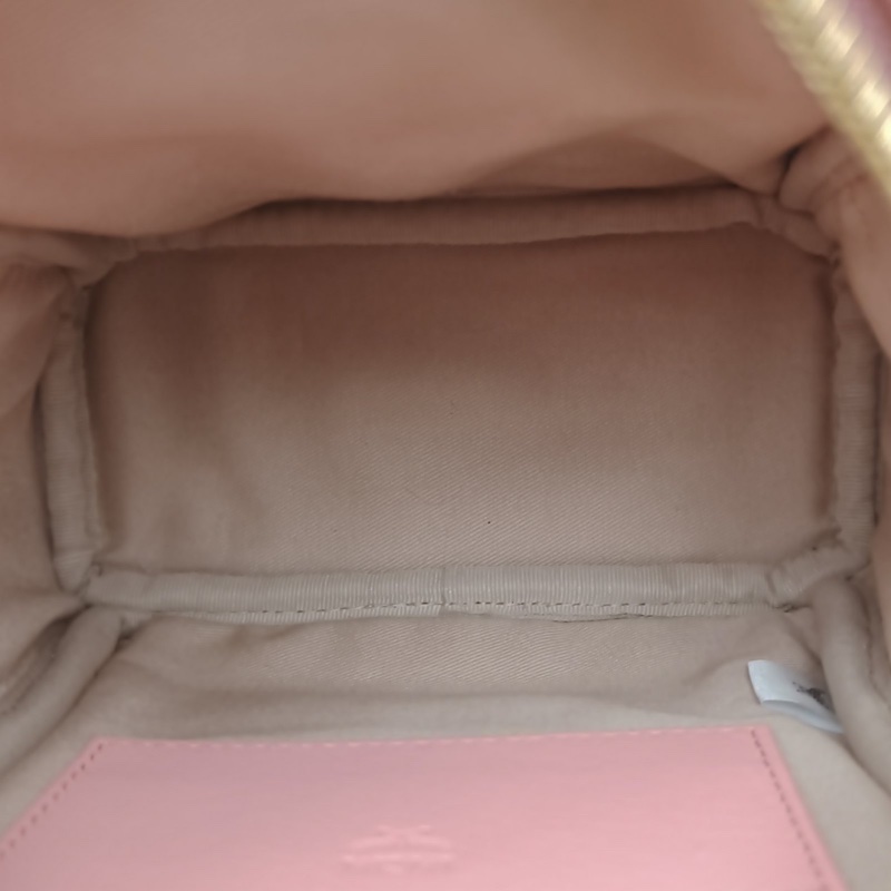 MCM 側邊鉚釘雙肩包超MINI粉色人造革-4