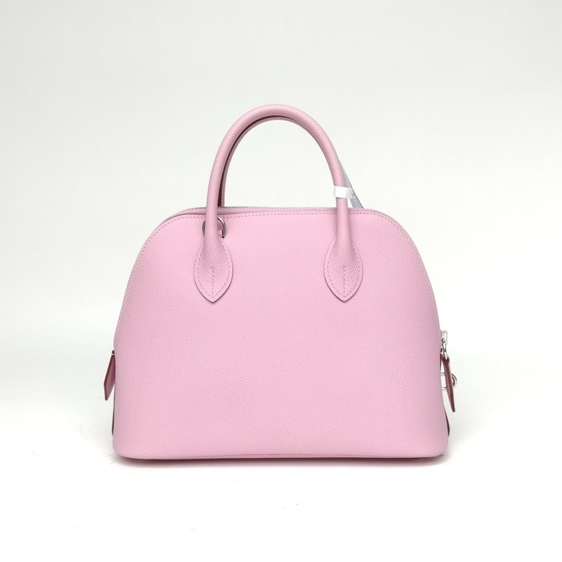 HERMES Bolide保齡球包25錦葵紫Epsom皮B刻銀扣肩背包-2