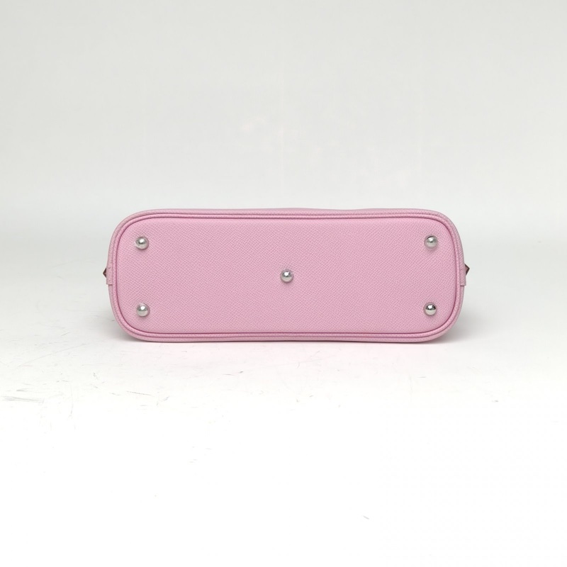 HERMES Bolide保齡球包25錦葵紫Epsom皮B刻銀扣肩背包-3