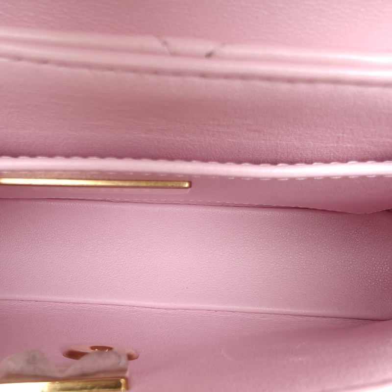 CHANEL 25P手柄Kelly單皮穿鏈手提單肩包粉色羊皮晶片開金扣-5