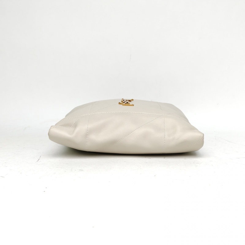 SAINT LAURENT 珍珠灰羊皮金扣Jamie福袋包垃圾袋小號肩背包-3