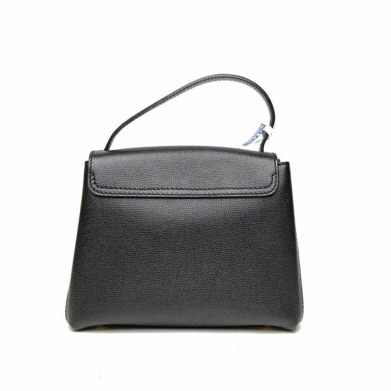 Burberry 拼色牛皮帆布金扣班納斜挎包-2