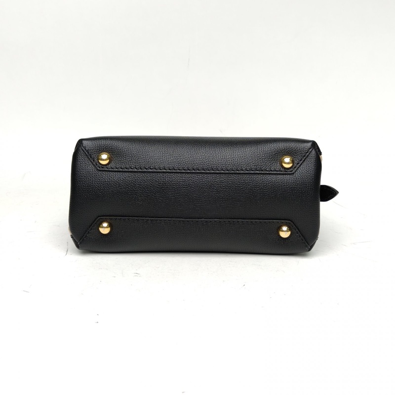 Burberry 拼色牛皮帆布金扣班納斜挎包-3