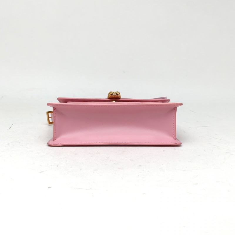 BVLGARI ALEXANDERWANG聯名蛇頭包粉色牛皮肩背包-3