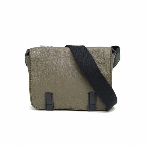 LOEWE 拼色牛皮腰包斜挎包