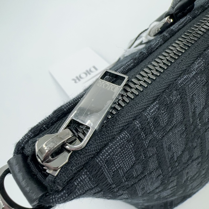 Dior 緹花拼黑色牛皮手把weekender 25斜背包（全新吊牌還在）-16