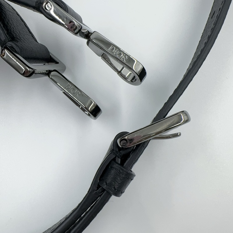 Dior 緹花拼黑色牛皮手把weekender 25斜背包（全新吊牌還在）-20