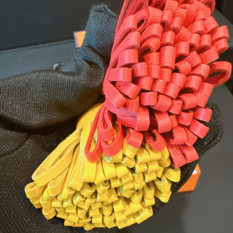 HERMES ✨Carmen Uno-Dos雙色流蘇鑰匙釦鑰匙圈包掛吊飾-2