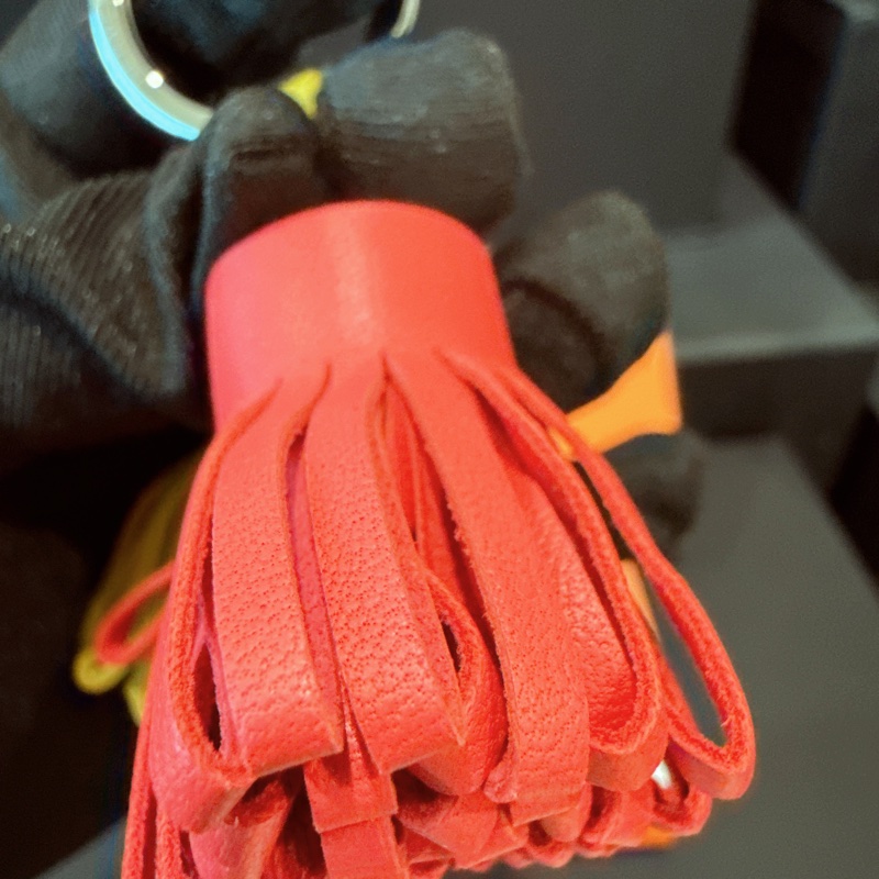 HERMES ✨Carmen Uno-Dos雙色流蘇鑰匙釦鑰匙圈包掛吊飾-3