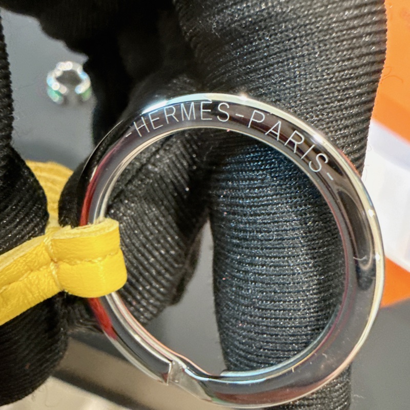 HERMES ✨Carmen Uno-Dos雙色流蘇鑰匙釦鑰匙圈包掛吊飾-7