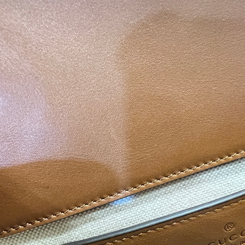 Gucci 棕色牛皮Blondie小號金釦下蓋磁釦肩斜背包-13