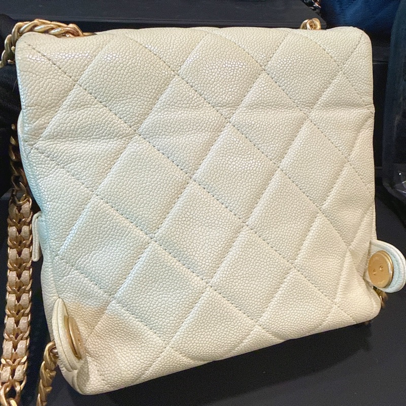 Chanel✨ Ado荔枝皮革小號雙肩包後背包 芯片款-2