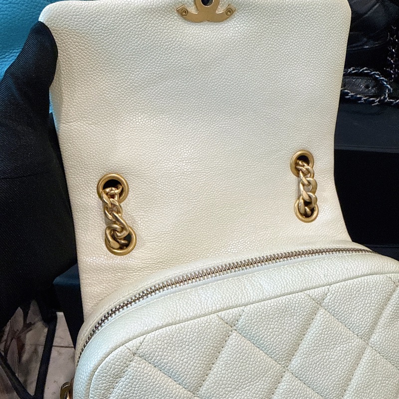 Chanel✨ Ado荔枝皮革小號雙肩包後背包 芯片款-3