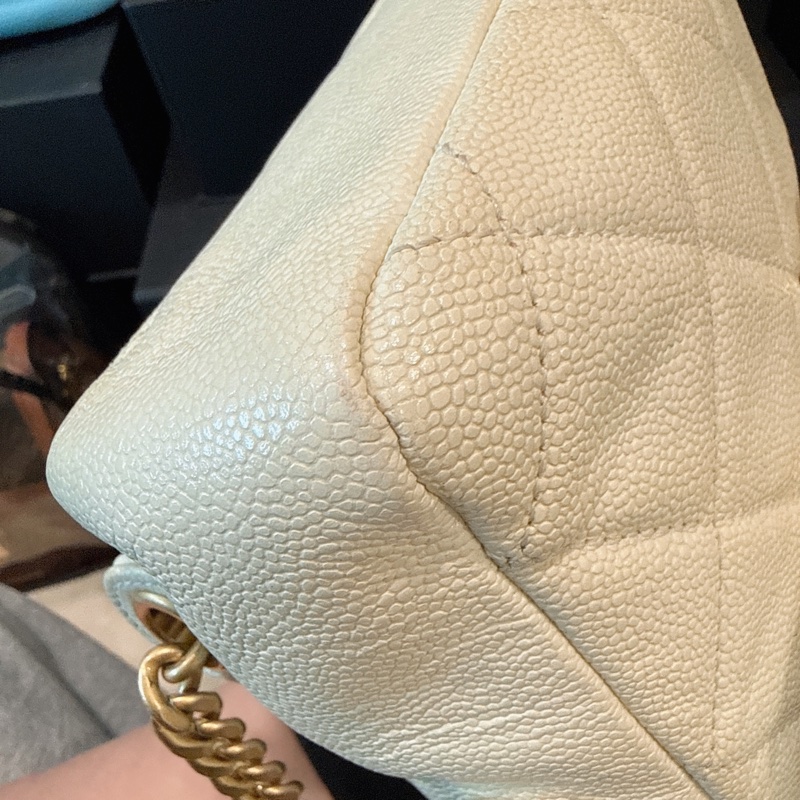 Chanel✨ Ado荔枝皮革小號雙肩包後背包 芯片款-22