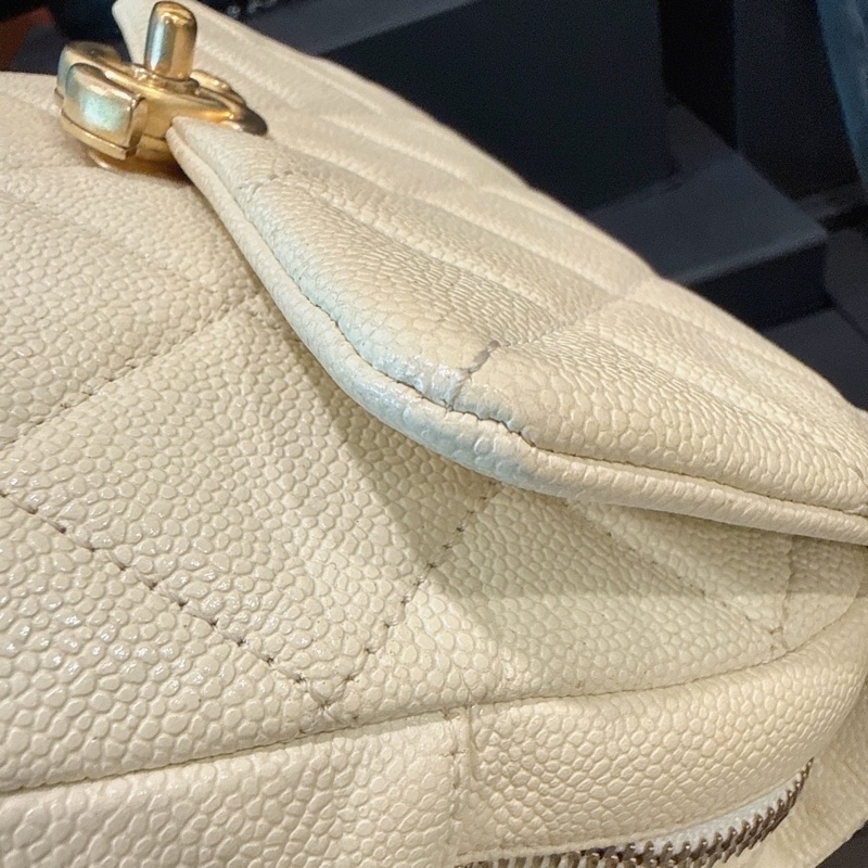 Chanel✨ Ado荔枝皮革小號雙肩包後背包 芯片款-24