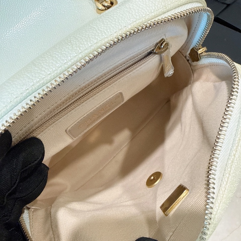 Chanel✨ Ado荔枝皮革小號雙肩包後背包 芯片款-25