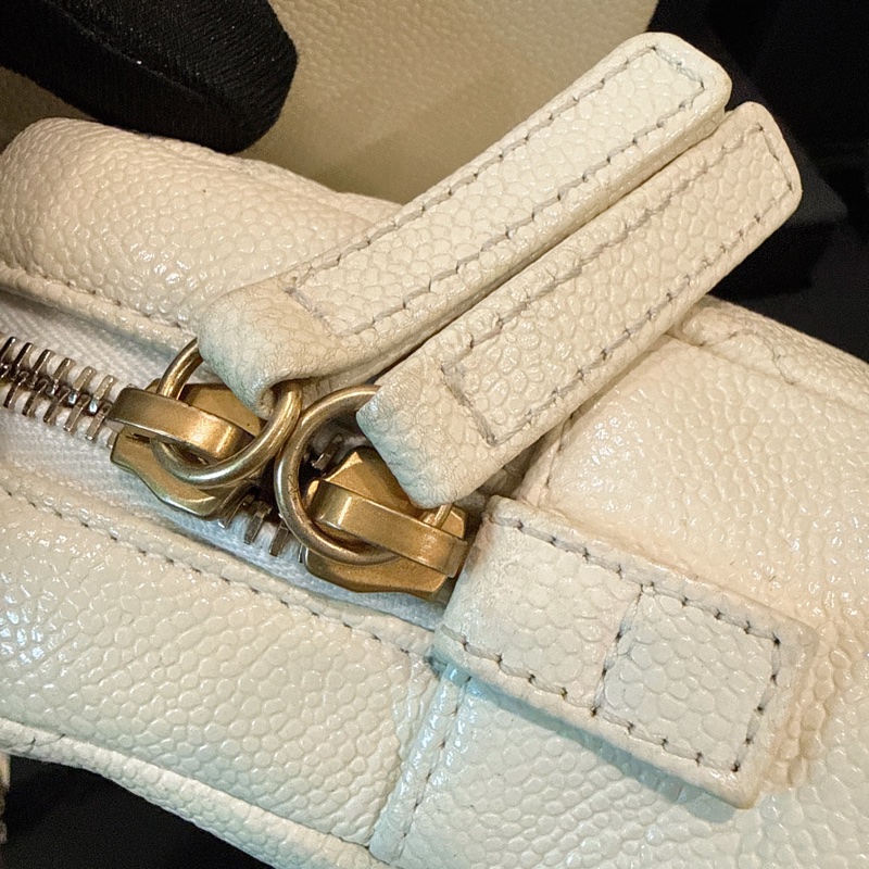 Chanel✨ Ado荔枝皮革小號雙肩包後背包 芯片款-27