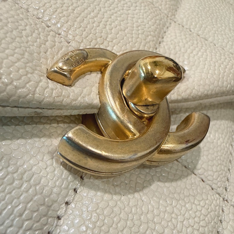 Chanel✨ Ado荔枝皮革小號雙肩包後背包 芯片款-32